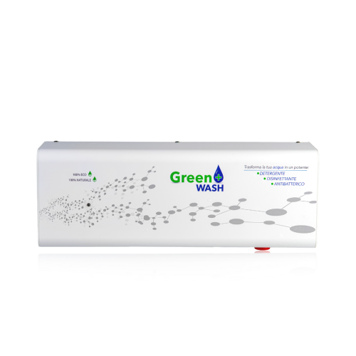 Green wash dispositivo che ti permette di lavare senza detersivi trasformando l'acqua in un potente detergente igienizzante disinfettante antibatterico 2